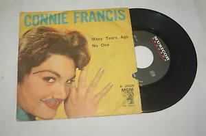 Disco in vinile da 45 giri CONNIE FRANCIS Many Tears Ago No One 1960 RPM K2020 - Imagen 1 de 1