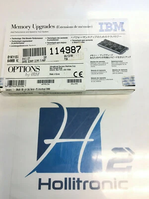 IBM 01K1137 64MB PC100 168Pin Unbuffed SDRAM DIMM Memory *NEW* - Image 1 of 4