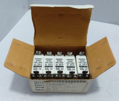 H.R.C Fuse Link NH00C/NT00C Fuse 500V~120kA gG 35A 690V 50kA - Lot of 5PCs - Image 1 of 4