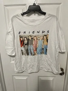 FRIENDS The TV Series Short Sleeve White Graphic T-Shirt Women's Size XL NWT - Picture 1 of 4