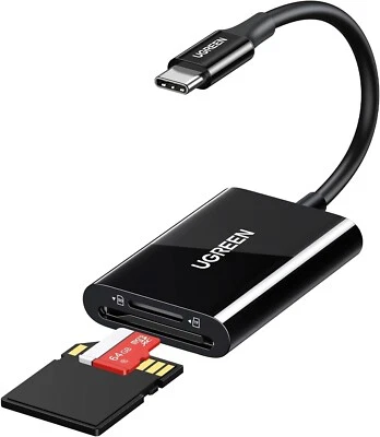 UGREEN USB C to 2-in-1 Micro SD/SD Card Adapter or TF/UHS-I/SDXC/SDHC/MMC Card - Image 1 of 4