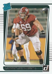 2021 Donruss Landon Dickerson Rated Rookie #305 Eagles - Picture 1 of 2