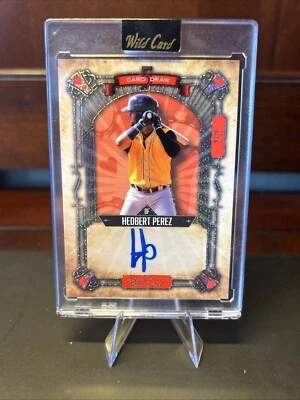 2023 Wild Card 5 Card Draw #5CDC-24 Hedbert Perez Auto 1/2 (RC, AU) Brewers - Image 1 of 2