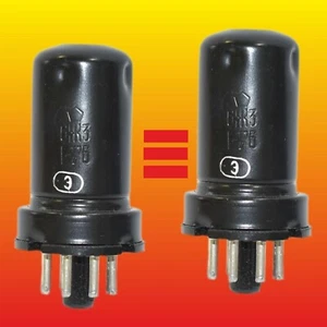6J3 STRONG MATCHED PAIR RUSSIAN TESTED NOS TUBE METAL = 6SH7 EF96 6BC5 6CE5 - Picture 1 of 7