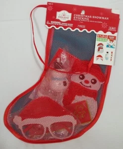 Holiday Time Snowman Stuffers Mesh Christmas Gifts Stocking Multicolor 3+ - Picture 1 of 3