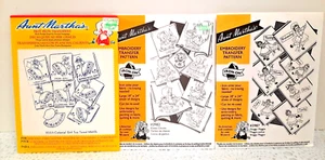 Lote de 3 toallas de té de transferencia de hierro caliente de tía Martha's 3553, 3982, 3987 sin abrir - Imagen 1 de 7