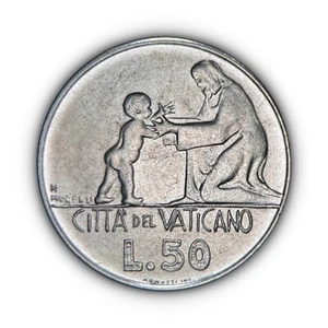 VATICAN CITY. 1978, 50 Lire  - Paul VI, XVI,  Baby Walking Towards Jesus 1 - Picture 1 of 4