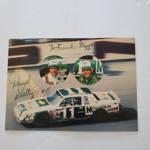 1981 Darrell Waltrip Signed Mountain Dew Buick Regal NASCAR Winston Cup Postcard Cover