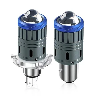 LED Headlight for Motorcycles with Enhanced Focusing Ability H4 H6 BA20D - Image 1 of 4