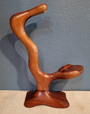 Wood Limited Edition by K. Welch Wine Bottle Holder MCM - Image 1 of 4