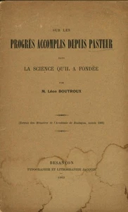 1903 RARE: French Chemist of Bread-Making on SCIENCE OF PASTEURIZATION - Picture 1 of 2