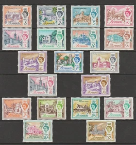 1962 BERMUDA HOUSES  MOUNTED MINT FULL SET OF 19. - Picture 1 of 1