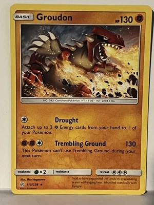 Groudon 113/236 SM - Cosmic Eclipse NM Pokemon Fast Shipping - Image 1 of 2