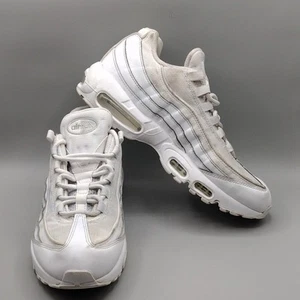Nike Air Max 95 Essential Herren Größe 9,5 Weiß Sportliche Laufschuhe Turnschuhe - Bild 1 von 12