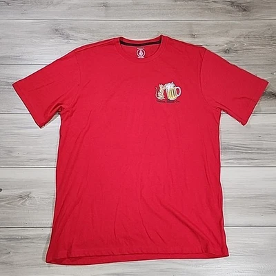 Volcom T-Shirt Men's Large Red Graphic Short Sleeve - Image 1 of 4