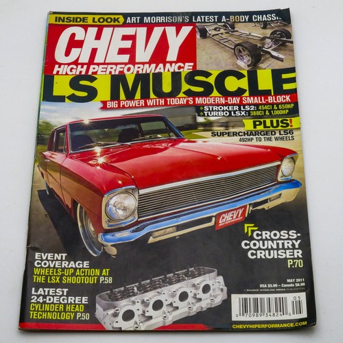 Chevy High Performance Magazine May 2011 LS Muscle Stroker LS2 Turbo ...