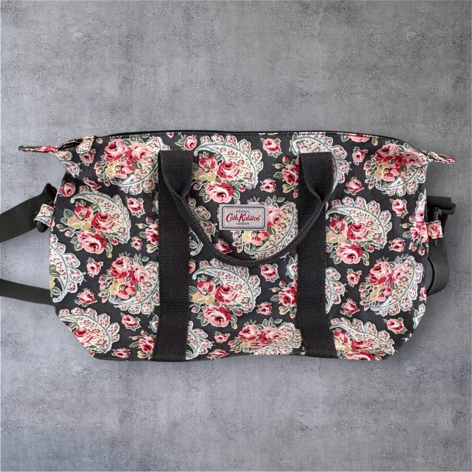 Cath Kidston London Paisley Rose Oil Cloth Weekend Travel Bag Shoulder Strap - Image 1 of 4