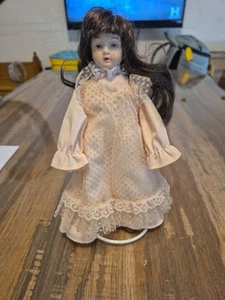 RUSS VINTAGE 8 " .SPRING BOUQUET PORCELAIN / CLOTH DOLL 'ROSE' W/ CLOTHES GUC - Picture 1 of 4