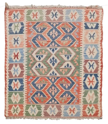 Amazing Hand Knotted Vintage Turkish Kilim Kilm Wool Area Rug 6 x 4 Ft - Image 1 of 4