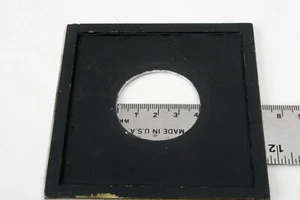 4in square Alu Graflex lens board fits Anniversary Speed Graphic, others? 40mm h - Picture 1 of 3