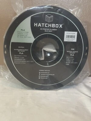 HATCHBOX Metallic Finish PLA 1.75 mm 3D Printer Filament Color Mint Seide - Image 1 of 3