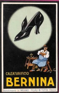 Lib653 - VINTAGE Illustrated ADVERTISING POSTCARD - BERNINA SHOES - Picture 1 of 1