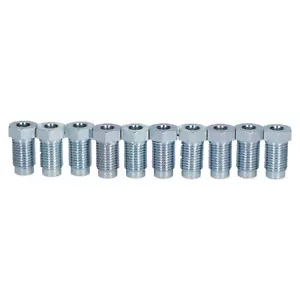 Steel Male Brake Pipe Union Fittings 3/8" x 24 UNF for 3/16" Brake Pipe 10pc - Picture 1 of 3