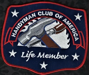 Handyman Club of America "Membro a vita" grande toppa sfondo feltro VAR #1 - Foto 1 di 2