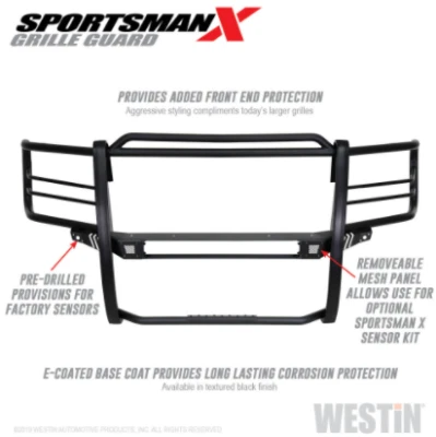 Protector de parrilla Westin Sportsman X acero negro para Chevrolet Silverado 1500 16-18 Foto 1 de 4