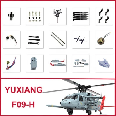 YUXIANG F09-H RC Helicopter Battery Main Tail Blade Lamp Fuselage Camera ESC GPS - Image 1 of 4