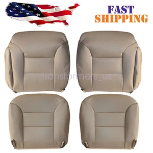 Cubiertas de asiento delanteras de cuero tostadas para Chevrolet Tahoe Suburban GMC Yukon 1995-1999 - Imagen 1 de 21