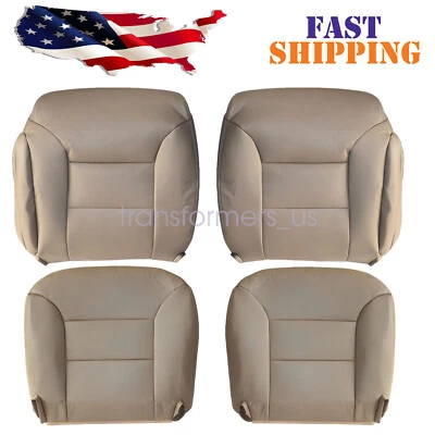 Кожаные чехлы на передние сиденья для Chevrolet Tahoe Suburban GMC Yukon 1995-1999 годов выпуска желтовато-коричневые - Изображение 1 из 4
