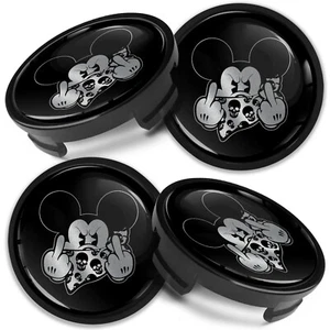 Kompatibel mit Ford Radnabenkappen Alu Nabe Center Emblem 54mm Tuning Schwarz - Bild 1 von 5