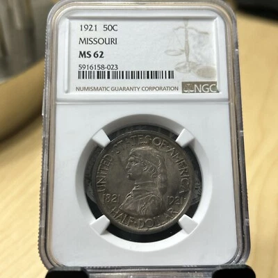 1921 Missouri Half Dollar 50c NGC MS62 - Amazing original Coin - Image 1 of 4