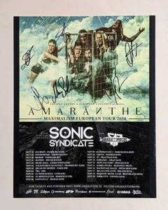 Amaranthe REAL hand SIGNED 11x14" Photo COA Autographed Elize Ryd + - Picture 1 of 7