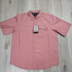 Wrangler Mens Performance Utility Shirt Large Wine New - Picture 1 of 5