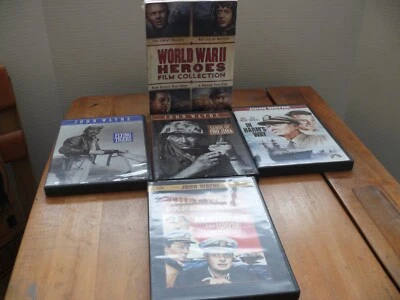 World War II Movies: Heroes Collection (4) Sealed and Four John Wayne War Movies - Image 1 of 4