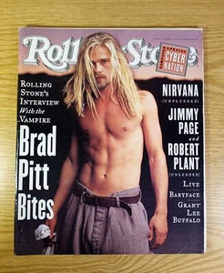 1994 ROLLING STONE MAGAZINE # 696 BRAD PITT Jimmy Page NO MAILING LABEL - Picture 1 of 2
