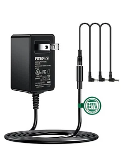 UL 5ft Guitar Pedal Power Adapter 9V 1A & 3 Way Splitter Cables for Boss JOYO - Picture 1 of 7