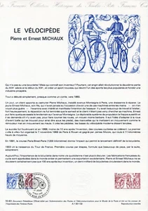 1983 - Francia - Ciclismo Michaux, bollettino ufficiale annullato con FDC ✉ - Imagen 1 de 1