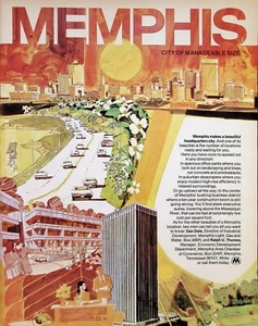 VINTAGE 1970s Print Ad ~ Memphis Tennessee ~ Makes a beautiful Headquarters city - Picture 1 of 1