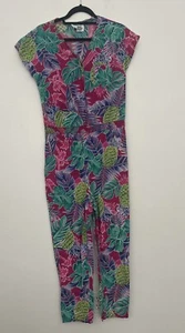 Vintage HIlo Hattie Jumpsuit Strampler Ananas Rosa Grün Hawaiian Vibes - Bild 1 von 11