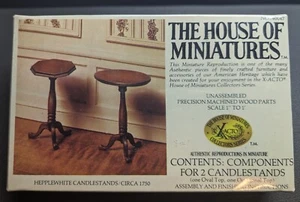 The House Of Miniatures Wood Doll Furniture Hepplewhite Candlestands No.... - Picture 1 of 3