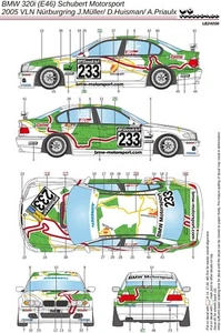 LB Production 1/24 BMW 320i E46 Schubert M'Sp 2005 VLM Nürburgring Decal LB24056 - Picture 1 of 3