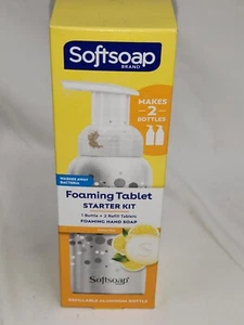 Softsoap Foaming Hand Soap Tablets Starter Kit w Aluminum Bottle Pump & 2 Refill - Picture 1 of 4