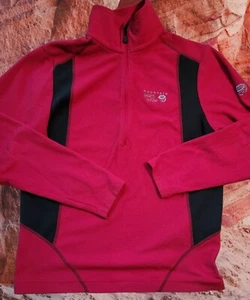 Mountain Hardwear Men’s Fleece Zip Up Red And Black Jacket Size Small S Light - Picture 1 of 6