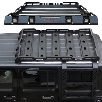 Roof Rack Cargo Basket Luggage Carrier Fits 2007-2017 Jeep Wrangler JK & JKU Foto 1 de 4