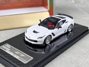 TG YM 1:64 White Corvette C7 Bagged Muscle Sports Model Diecast Resin Car New - Picture 1 of 10