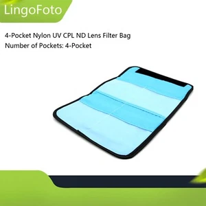 Borsa filtro obiettivo 4 tasche nylon UV CPL ND custodia filtro lenti borsa grande borsa da trasporto - Foto 1 di 5