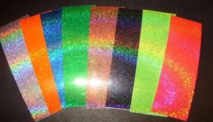 2" x 6" 10PK  Flasher & Spoon Holographic Super Fine Glitter Fishing Lure Tape - Picture 1 of 9